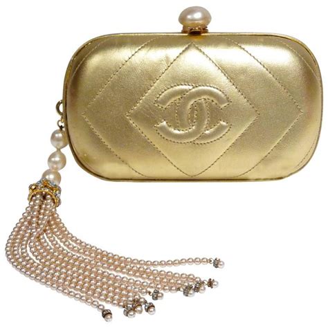 vintage chanel gold clutch|Vintage Chanel bags for women.